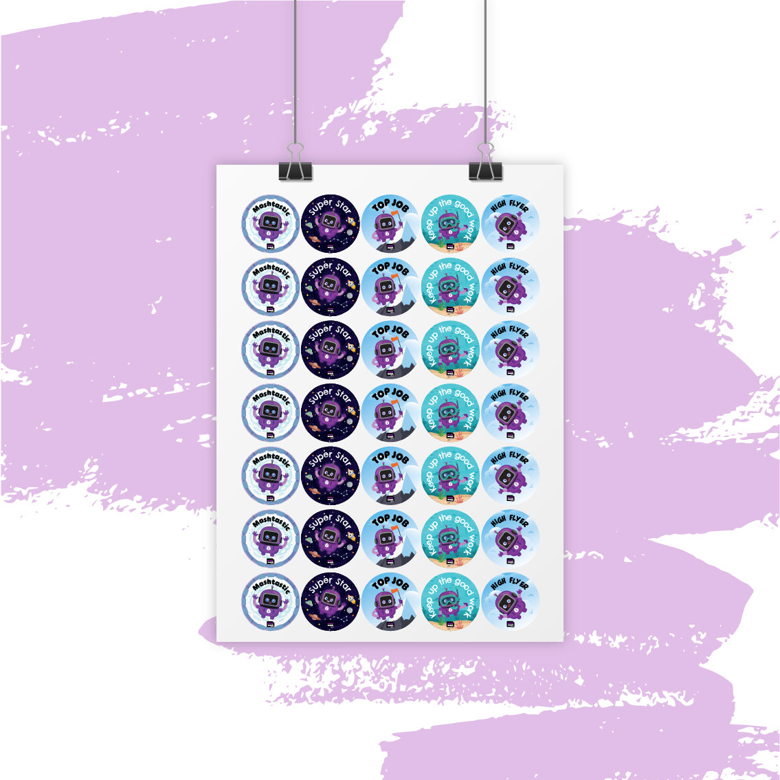 Mashcot Stickers (pack of 10 sheets)