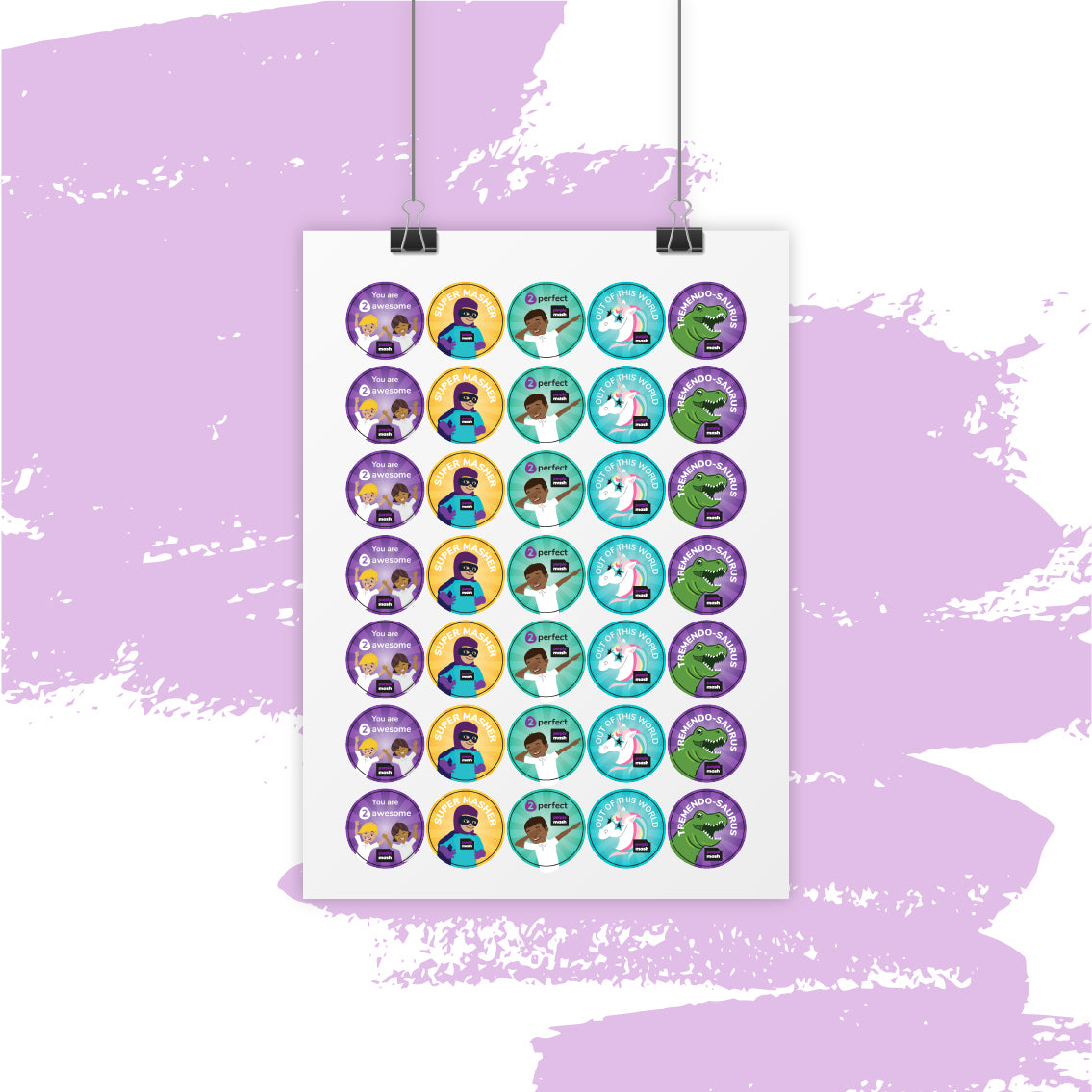 Purple Mash Stickers (pack of 10 sheets)