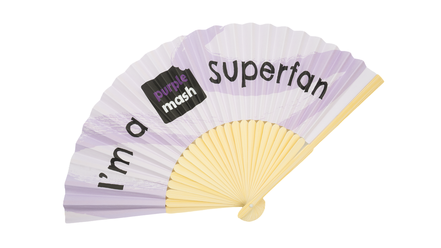 'I'm a Purple Mash Superfan' Handheld Fan