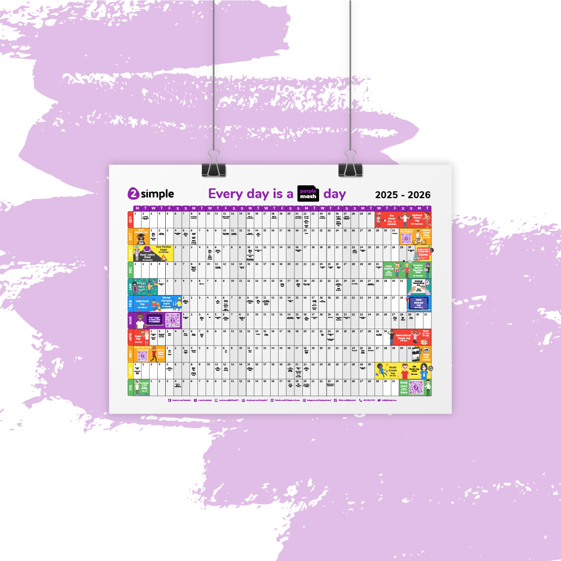 2Simple Wall Planner 2025-2026