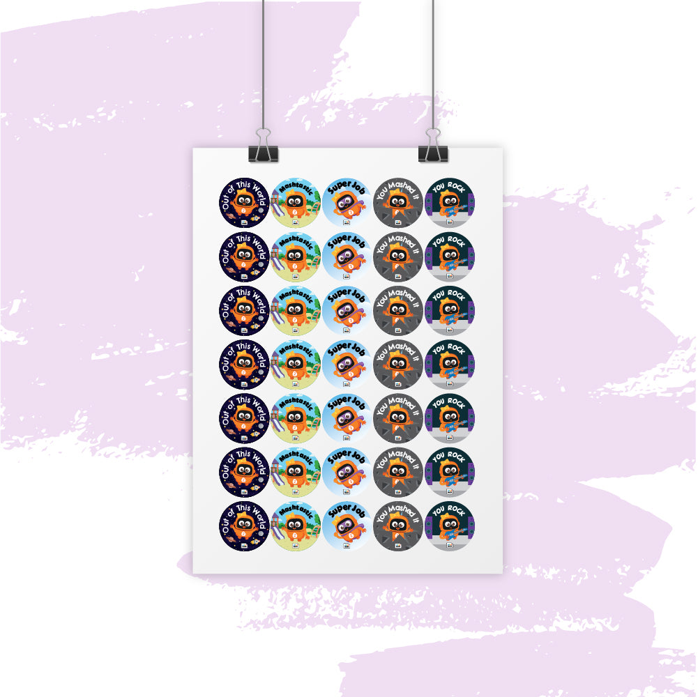 Mini Mash Stickers (Pack of 10)
