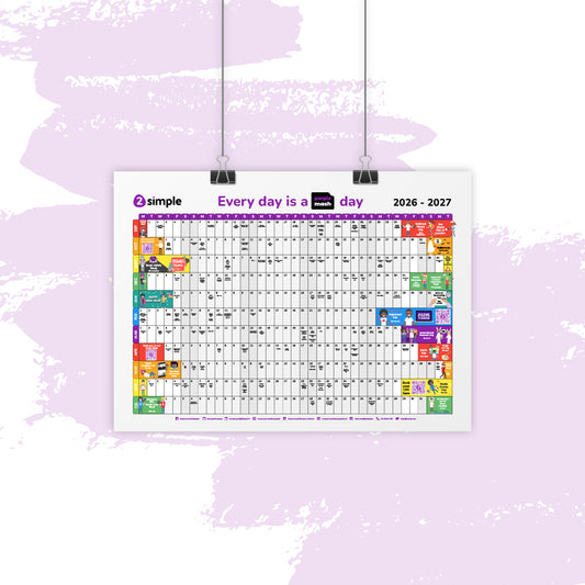 2Simple Wall Planner 2026-2027
